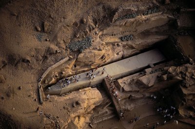 Nedokončený obelisk v Asuánu - největší obelisk jaký kdy byl vytvořen.