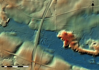 Pevnost Borgring byla objevena pomocí laserového snímkování z letadla.