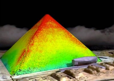 Termální sken Velké pyramidy v Gíze