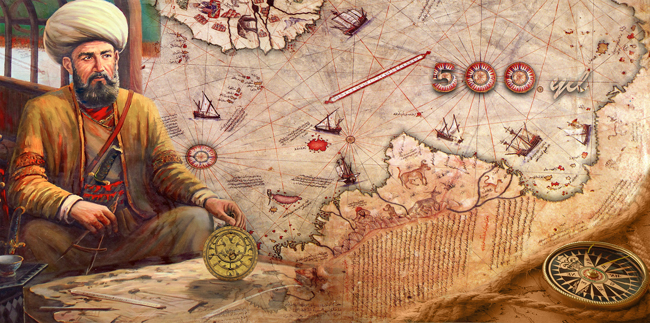 Admirál Piri Reis a jeho mapa.