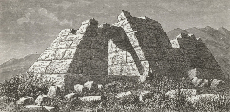Ilustrace pyramidy z roku 1887.
