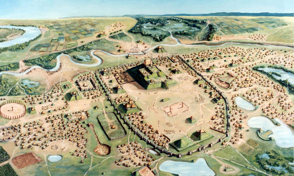 Cahokia měla rozlohu více než 23 km<sup>2</sup>.