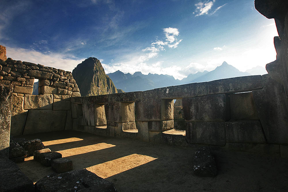 Chrám tří oken v Machu Picchu.