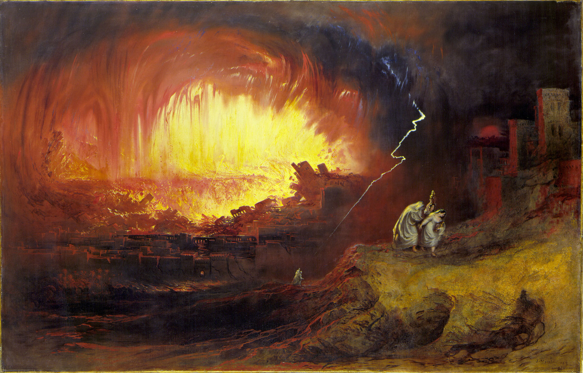 Zničení Sodomy a Gomory, John Martin, 1852