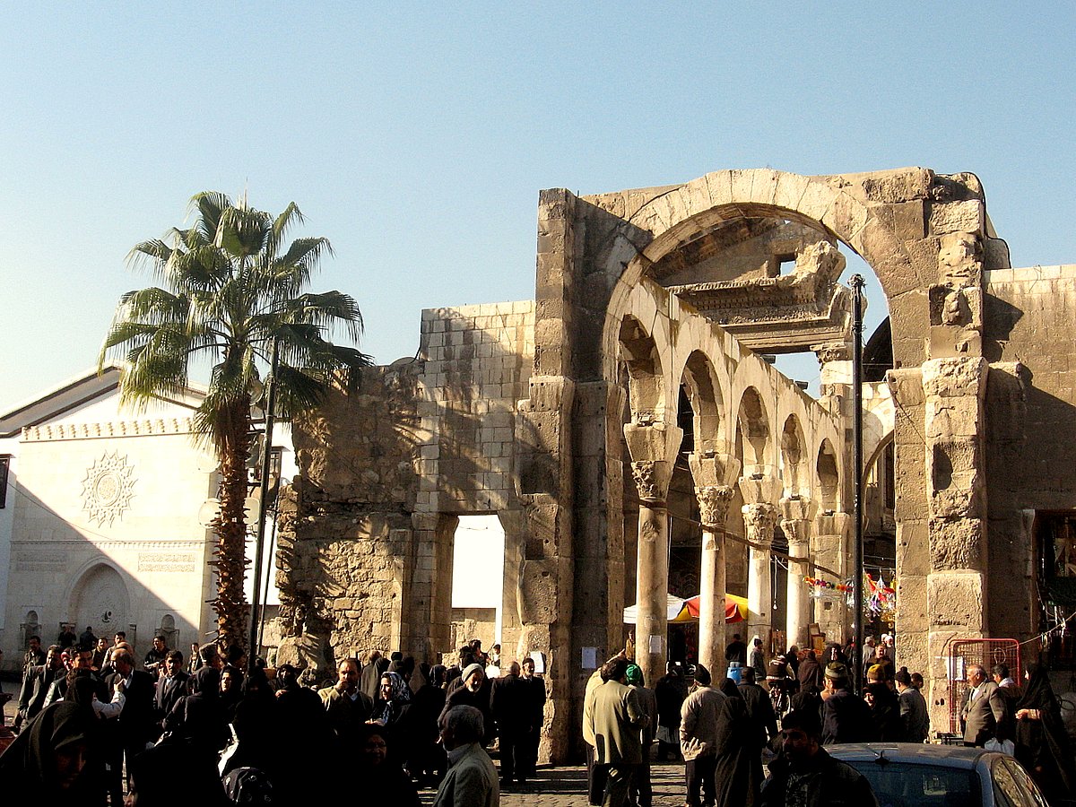 Jupiterův chrám v Damašku pochází z Římského období.