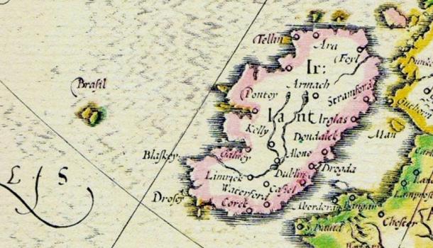Hy-Brasil na mapě z roku 1325.